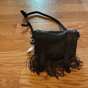 Unused, navy blue Proenza cross body purse